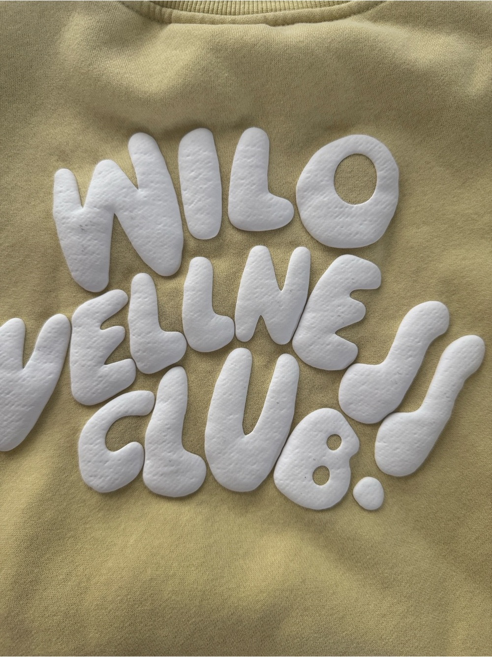 WILO Puff Lettering Yellow Sweatshirt XS - Picture 7 of 7